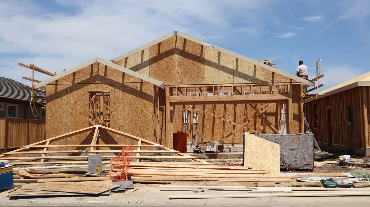 Post-frame pole barn construction in progress near Springfield MO