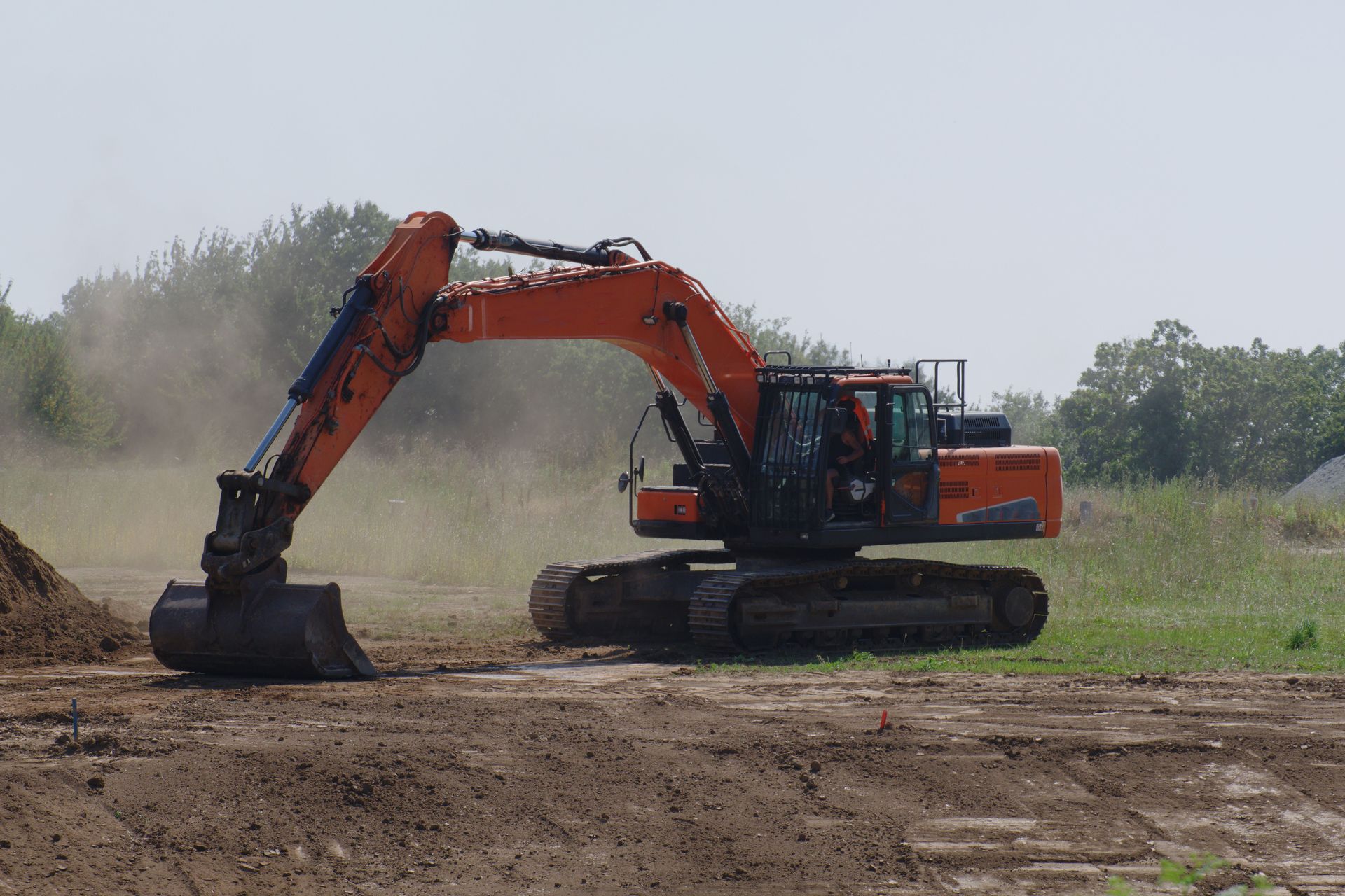 Pole Barn Site Prep & Excavation in Springfield, Missouri - Grading & Footing Layout